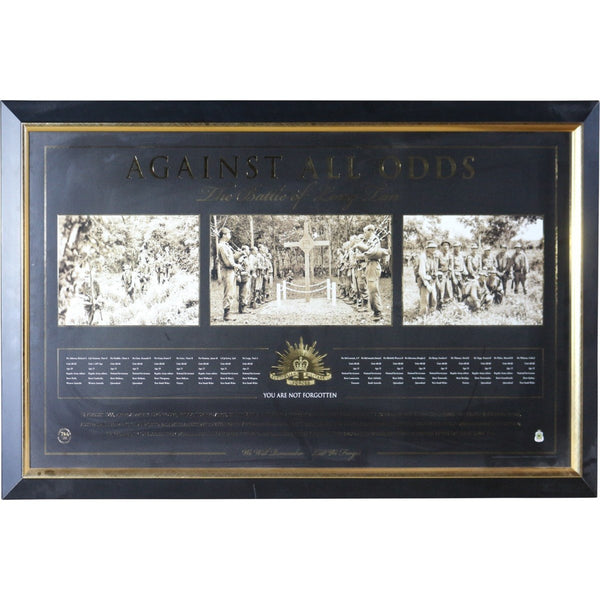MILITARY-Against All Odds - The Battle Of Long Tan Print Framed