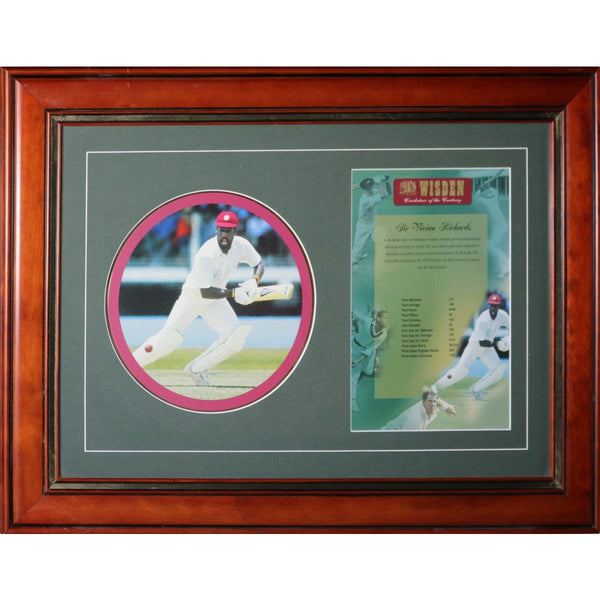 CRICKET-Wisden Cricketers Of The Century - Sir Vivian Richards Framed