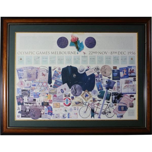 Olympic Games Melbourne 1956 - Print Signed And Framed