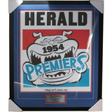 WESTERN BULLDOGS-1954 Premiers WEGS Poster - Framed