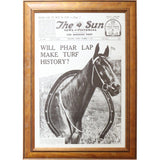 HORSE RACING-PHAR LAP-Will Par Lap Make Turf History? - The Sun Poster - Timber Frame
