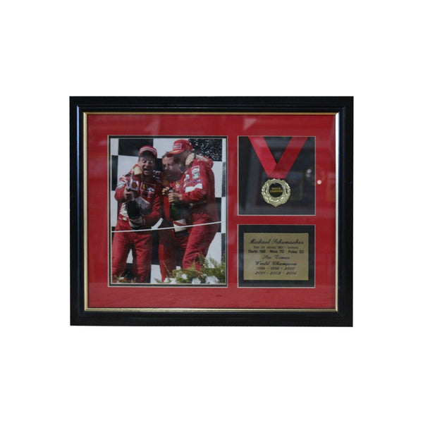 CAR RACING-Michael Schumacher World Championship Medal - Framed