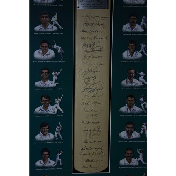 CRICKET-Great Test Performances Bat- Australia V England- 24 Signatures by Australian Players