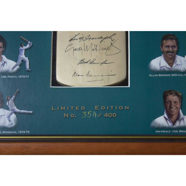CRICKET-Great Test Performances Bat- Australia V England- 24 Signatures by Australian Players