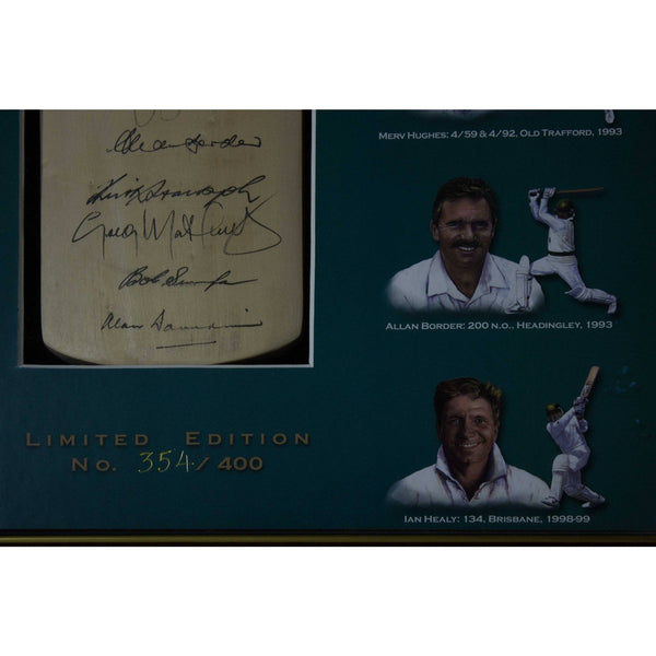 CRICKET-Great Test Performances Bat- Australia V England- 24 Signatures by Australian Players