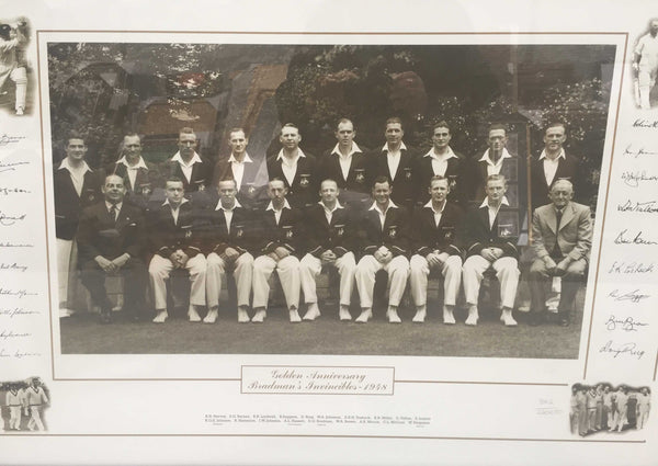 BRADMAN'S Invincibles 1948 - Golden Anniversary Framed Photo