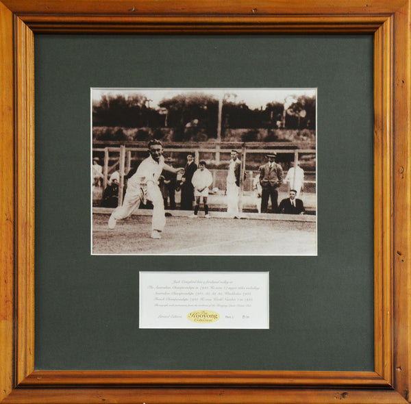 TENNIS-"Kooyong Collection" - Jack Crawford Framed Photograph
