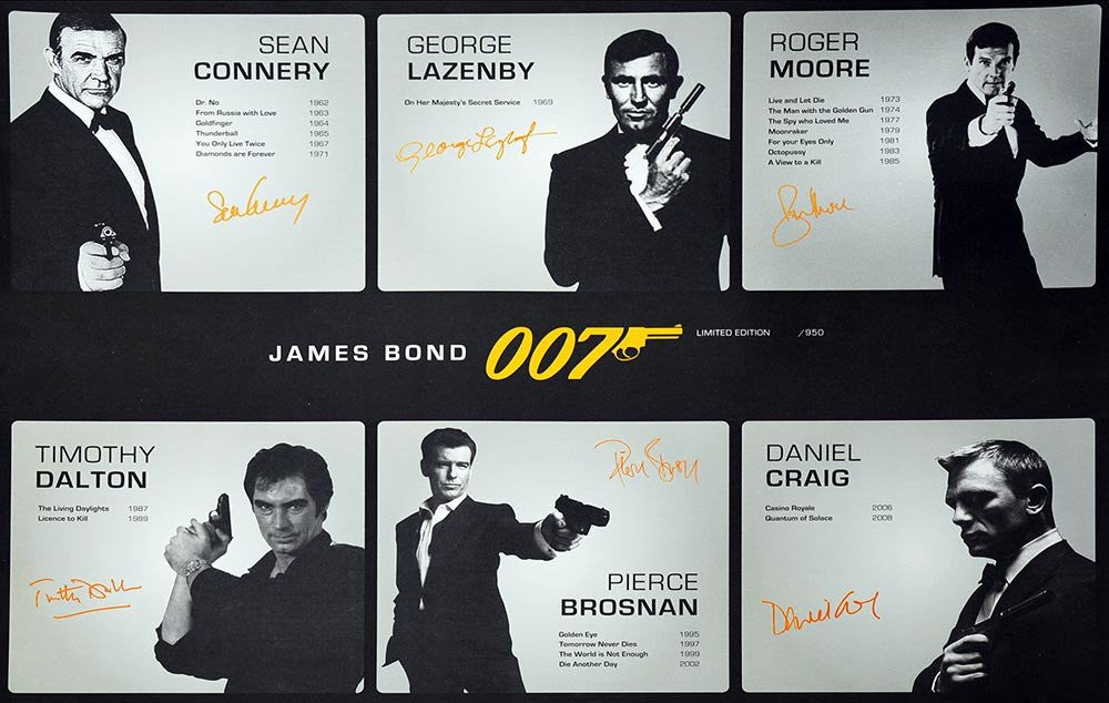 MOVIES-James Bond 007 Metallic Print