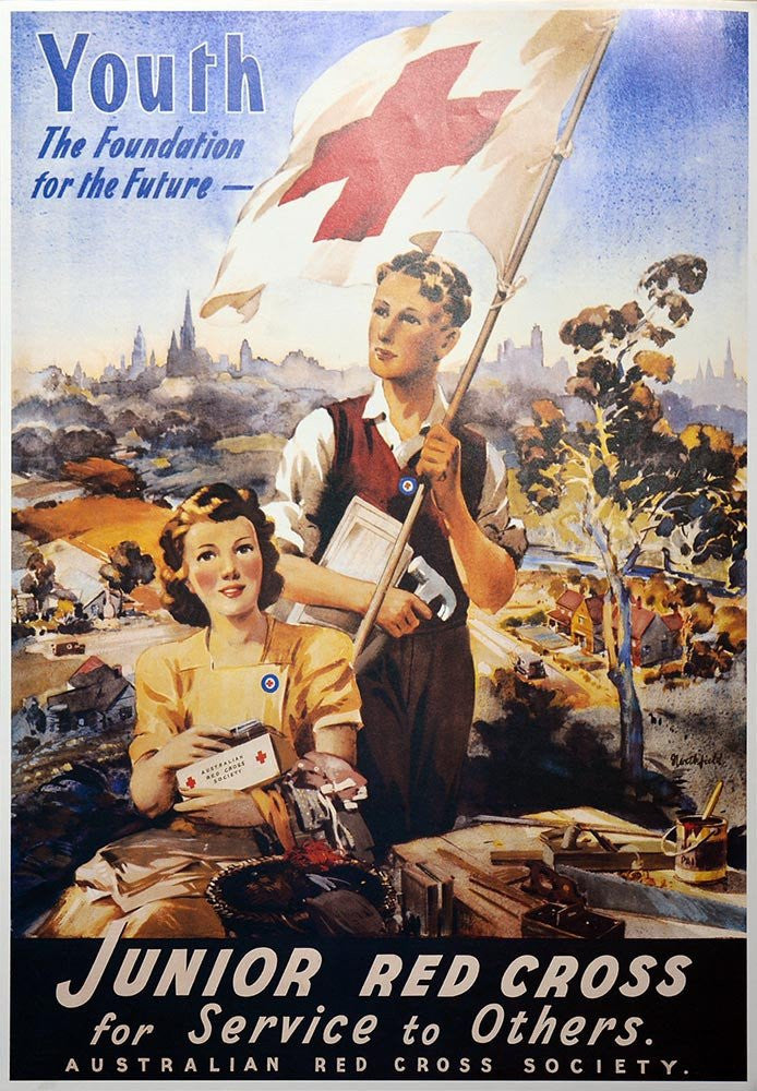 MILITARY-WW1 Enlistment Red Cross Poster