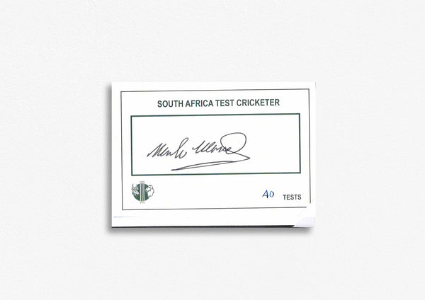 South African Test Cricketer Card Signed - Kepler Wessels