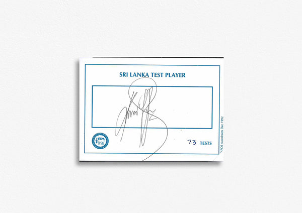 Sri Lanka Test Cricketer Card Signed - Kumar Sangakkara