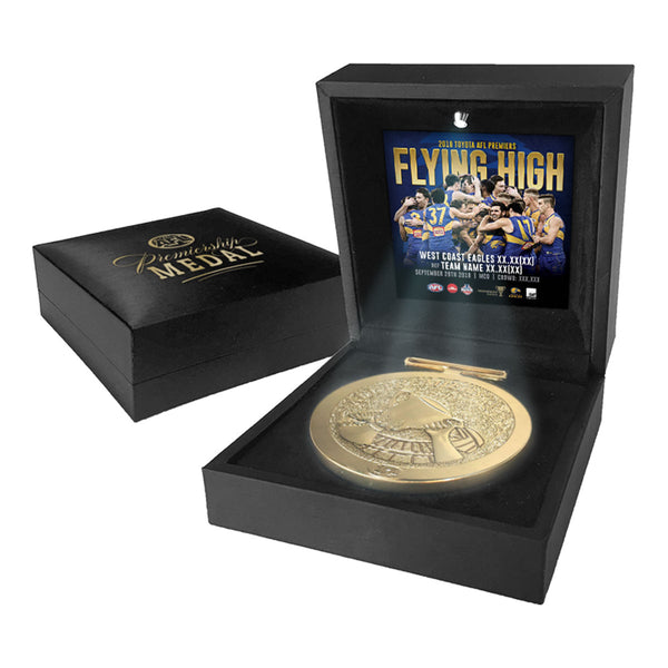 WEST COAST EAGLES 2018 AFL PREMIERS MEDAL DISPLAY