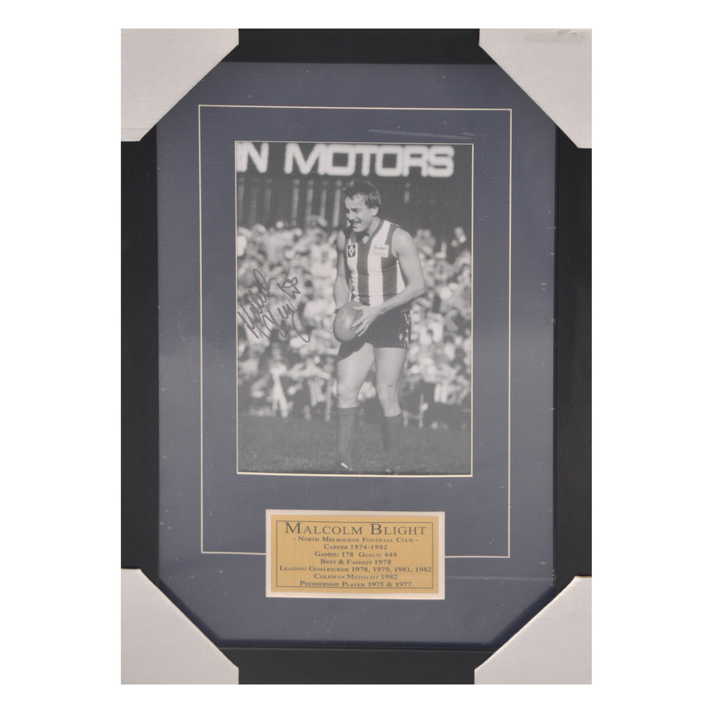 Legends of AFL/VFL Malcolm Blight. Signed and Framed Photo