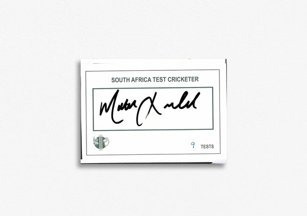 South African Test Cricketer Card Signed - Martin Van Jaarveld
