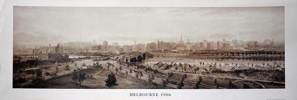Melbourne 1906 Skyline Print