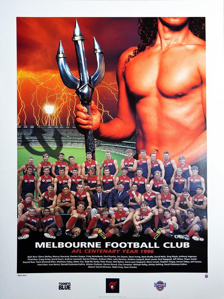 Melbourne Demons "Carn The Dees" WEG Art Poster/Framed