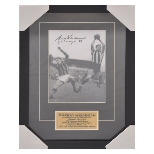 Legends of AFL/VFL Murray Weideman. Signed and Framed Photo