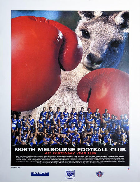 NORTH MELBOURNE-FRAMED NORTH MELBOURNE FOOTBALL CLUB 2024 SQUAD SIGNED GUERNSEY