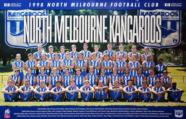 North Melbourne 1998 Team Poster