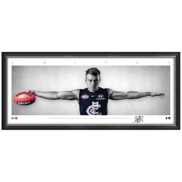 CARLTON- Patrick Cripps Carlton Mini Wings Official AFL Print FRAMED