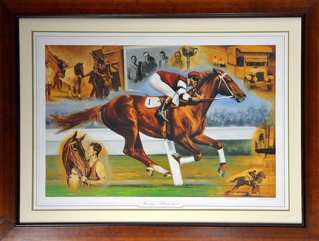 HORSE RACING-Phar Lap Frame by frame signed by Jack Baker -jockey who rode Phar Lap in 1929