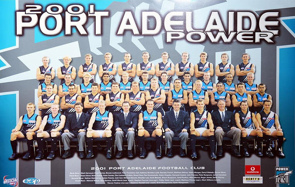 Port Adelaide 2001 Team Poster
