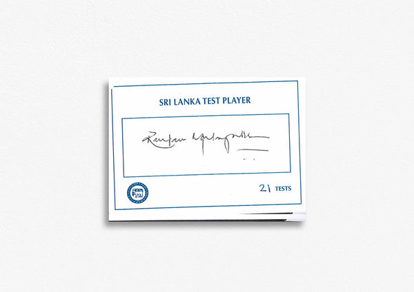 Sri Lanka Test Cricketer Card Signed - Ranjan Madugale