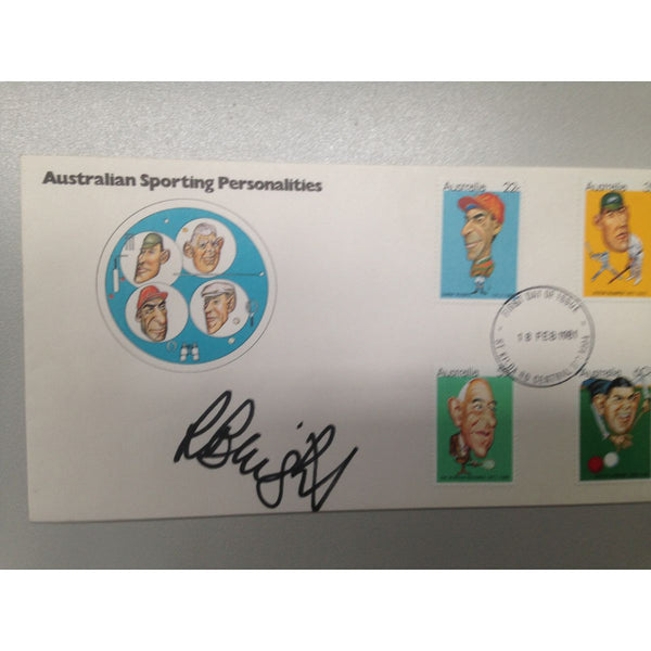 AUSTRALIAN TEST CRICKETER SIGNED ENVELOPE   Ray Bright-  1981