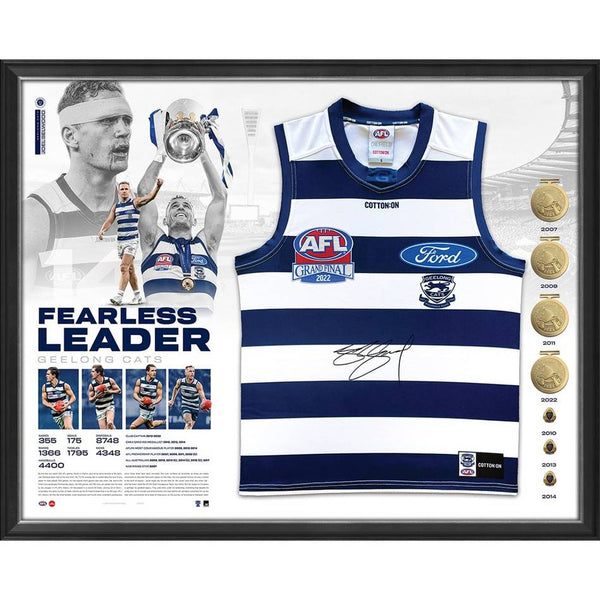 GEELONG-JOEL SELWOOD SIGNED GUERNSEY DELUXE DISPLAY