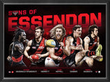 ESSENDON-SONS OF ESSENDON - PLAYER POSTER FRAMED