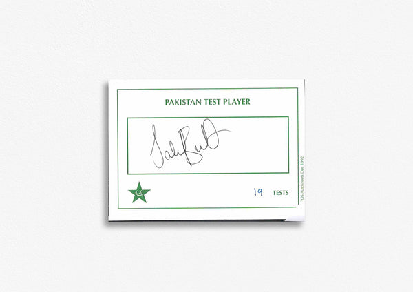 Pakistani Test Cricketer Card Signed - Salman Butt