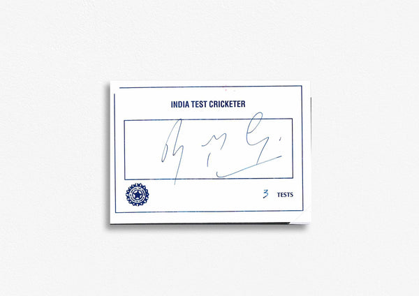 Indian Test Cricketer Card Signed - Sarandeep Singh