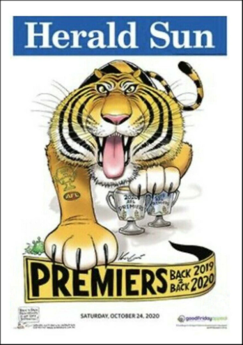 Richmond-MARK KNIGHT HERALD SUN RICHMOND 2020 POSTER FRAMED