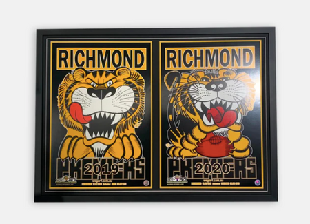 Richmond Premiership Listing Of Names 2017/2019/2020 Jumpers Signed By Dusty Martin/Trent Cotchin
