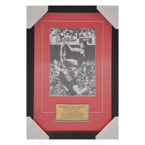 Legends of AFL/VFL Simon Madden. Signed and Framed Photo