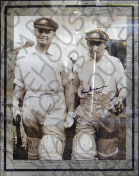 Donald Bradman - Australian Captain Signed Framed Print