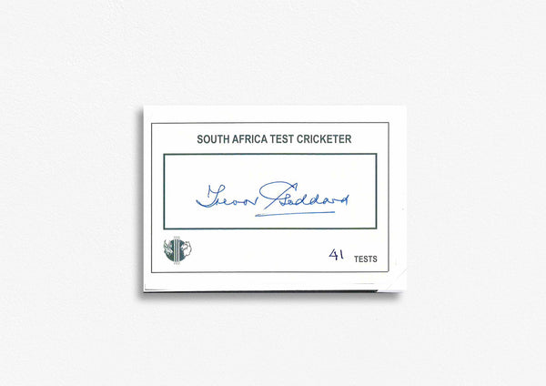 South African Test Cricketer Card Signed - T.L Goddard