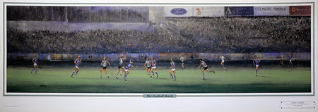 WESTERN BULLDOGS-2016 Premiers Facsimile Sportsprint Framed-"DogNation"