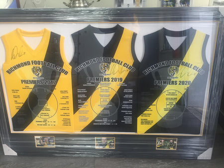 Richmond Premiership Jumpers 2017/2019/2020 Each Signed By Trent Cotchin