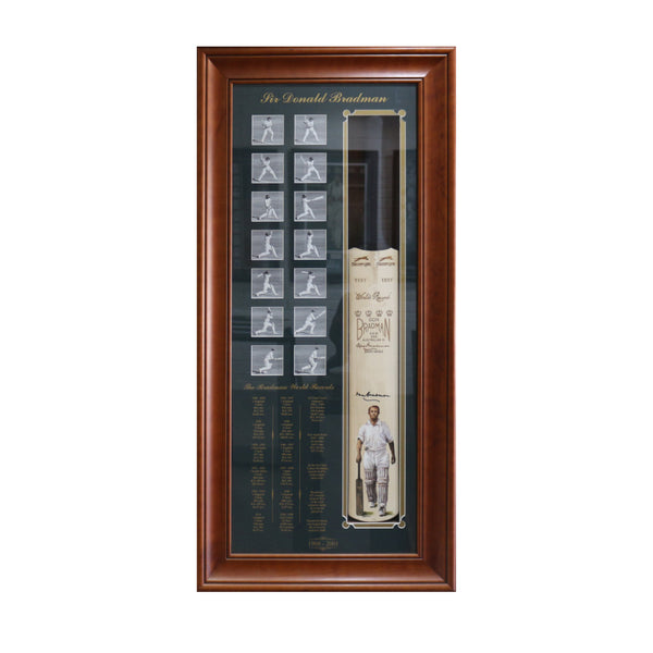 BRADMAN-The Bradman World Records - Signed Bat