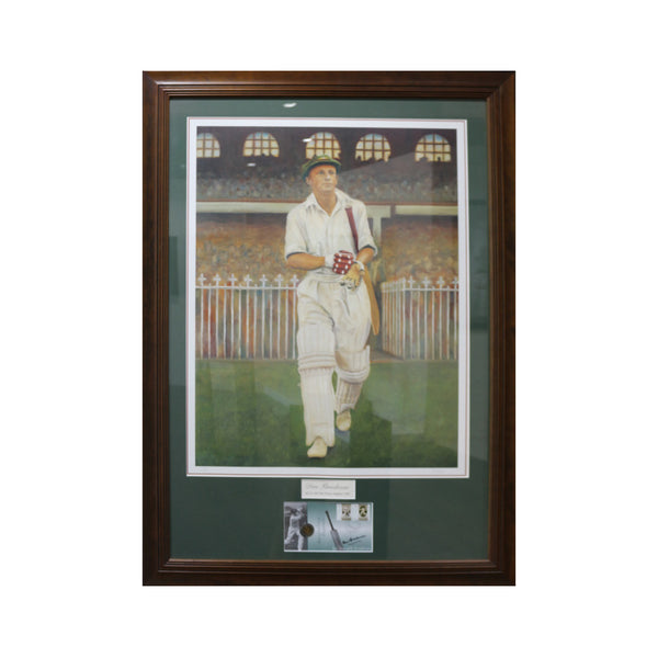 Bradman Walking Into The MCG Print & Signed Envelope