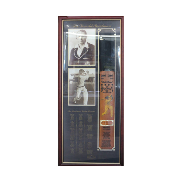 Bradman Record Bat-Signature Card