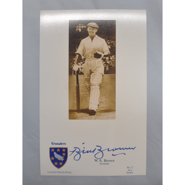 CRICKET-BILL BROWN OAM Australian Test Cricketer signed photo