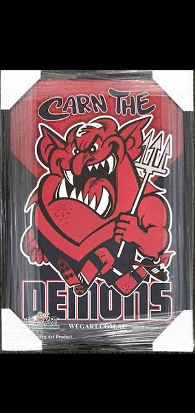 MELBOURNE Demons "Carn The Dees" WEG Art Poster/Framed