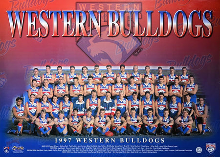 WESTERN BULLDOGS-2016 Premiers Facsimile Sportsprint Framed-"DogNation"