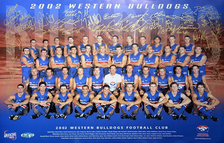 WESTERN BULLDOGS-2016 Premiers Facsimile Sportsprint Framed-"DogNation"