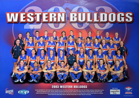 WESTERN BULLDOGS-2016 Premiers Facsimile Sportsprint Framed-"DogNation"