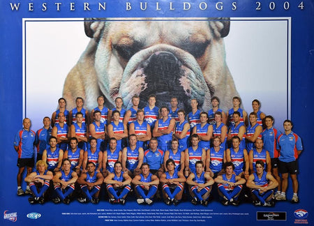 WESTERN BULLDOGS-2016 Premiers Facsimile Sportsprint Framed-"DogNation"