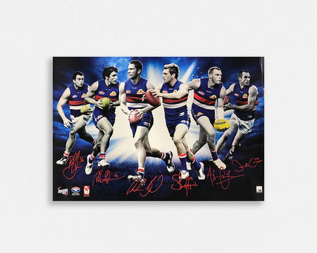WESTERN BULLDOGS-2016 Premiers Facsimile Sportsprint Framed-"DogNation"