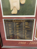 BRADMAN- Bradman Signed card with Parker Print/Framed